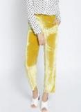 Mango Yellow Solid Valour Casual Trousers Women