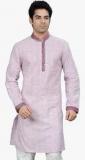 Manish Creations Solid Purple Kurta Men