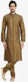 Manyavar Brown Printed Kurta Pyjamas men