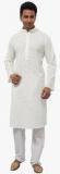 Manyavar White Solid Kurta Pyjama men