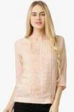 Marie Claire Beige Solid Blouse Women