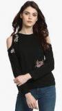 Marie Claire Black Embroidered Blouse Women