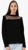 Marie Claire Black Solid Blouse Women