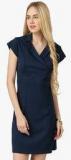 Marie Claire Blue Solid Shift Dress women