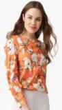 Marie Claire Orange Printed Blouse Women