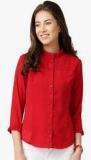 Marie Claire Red Solid Shirt Women