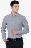 Mark Taylor Grey Solid Regular Fit Formal Shirt Men