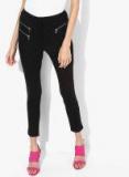 Marks & Spencer Black Solid High Rise Skinny Fit Chinos Women