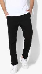 Marks & Spencer Black Solid Mid Rise Regular Fit Formal Trousers men