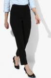 Marks & Spencer Black Solid Regular Fit Trouser Women