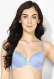 Marks & Spencer Blue Self Design Wired Padded Support Bra women