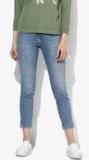 Marks & Spencer Blue Skinny Fit Mid Rise Clean Look Jeans Women