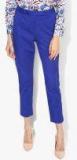 Marks & Spencer Blue Solid Mid Rise Slim Fit Chinos Women