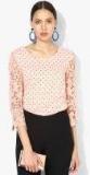 Marks & Spencer Champagne Printed Blouse Women