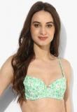 Marks & Spencer Green Printed Wired Padded Bra women