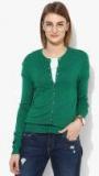 Marks & Spencer Green Solid Cardigan Women