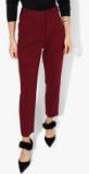 Marks & Spencer Maroon Solid Chinos Women