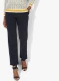 Marks & Spencer Navy Blue Solid Chinos Women