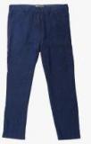 Marks & Spencer Navy Blue Solid Formal Trousers Men