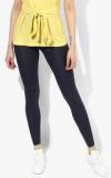 Marks & Spencer Navy Blue Solid Leggings women