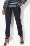 Marks & Spencer Navy Blue Solid Trousers Women