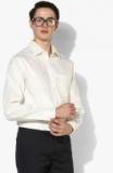 Marks & Spencer Off White Regular Fit Solid Formal Shirt Men