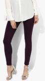 Marks & Spencer Purple Solid Skinny Fit Jeggings Women