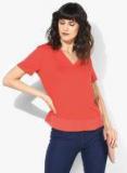 Marks & Spencer Red Solid Blouse Women