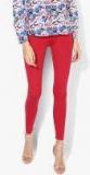 Marks & Spencer Red Solid Leggings Women