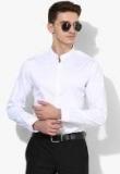 Marks & Spencer White Solid Regular Fit Formal Shirt Men