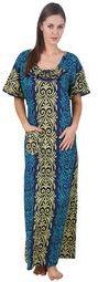 Masha Blue Printed Gown Women