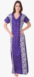 Masha Purple Printed Gown Women