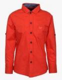 Mashup Red Casual Shirt Boys