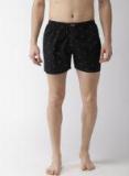 Mast & Harbour Black Printed Boxer Shorts Men