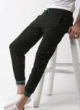 Mast & Harbour Black Solid Joggers Men