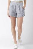 Mast & Harbour Blue Striped Shorts women