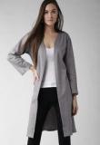 Mast & Harbour Grey Solid Shrug Women