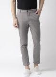 Mast & Harbour Men Grey Slim Fit Solid Chinos