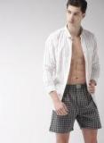 Mast & Harbour Navy Blue Checked Boxers Men