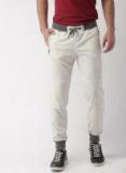 Mast & Harbour Off White Solid Joggers Men