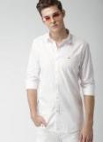 Mast & Harbour White Slim Fit Solid Casual Shirt Men