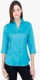 Mayra Light Blue Solid Shirt Women