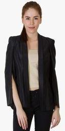 Maysa Creations Black Solid Jacket Women