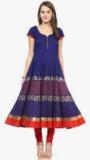 Mbe Blue Printed Anarkali Kurta women