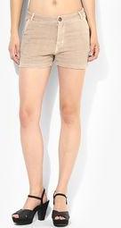 Meee Peach Solid Shorts women