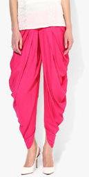 Melange By Lifestyle Pink Solid Harem Pant Women