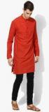 Melange By Lifestyle Red Printed Kurta Men