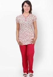 Mentor Pink Printed Loungewear Women