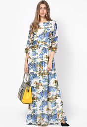 Miaminx Cream Floral Dress Women