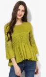 Miaminx Green Solid Blouse Women